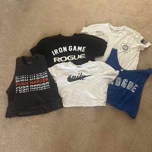 5 CrossFit Crop top shirts